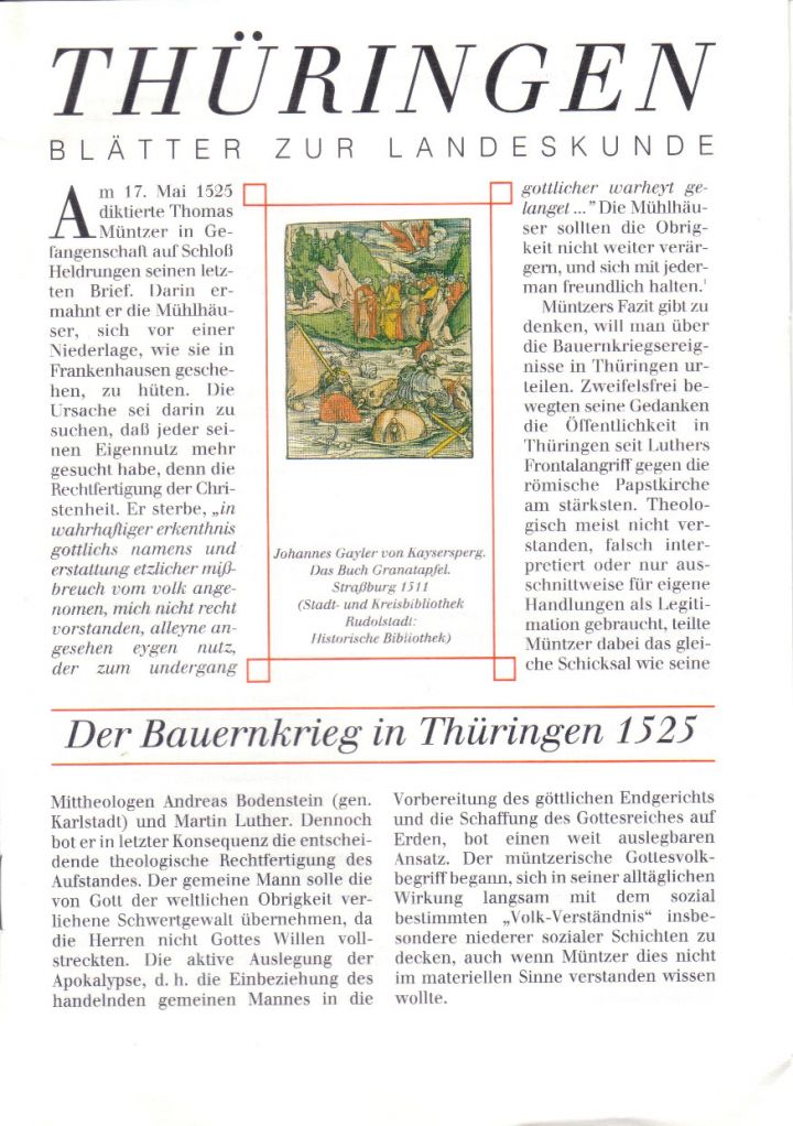 [XX] - Der Bauernkrieg in Thüringen 1525