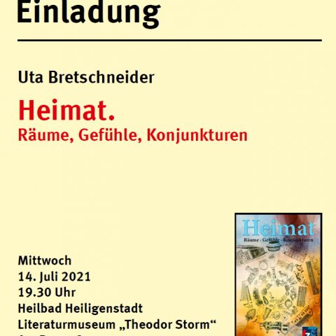 Buchvorstellung Uta Bretschneider: Heimat. Räume, Gefühle, Konjunkturen